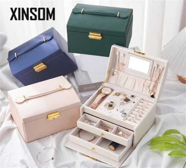 xinsom jewelry organizer storage box casket women pu leather high capacity necklace earrings rings packaging display 2111056978749, Black
xinsom jewelry organizer storage box casket women pu leather high capacity necklace earrings rings packaging display 2111056978749, Black