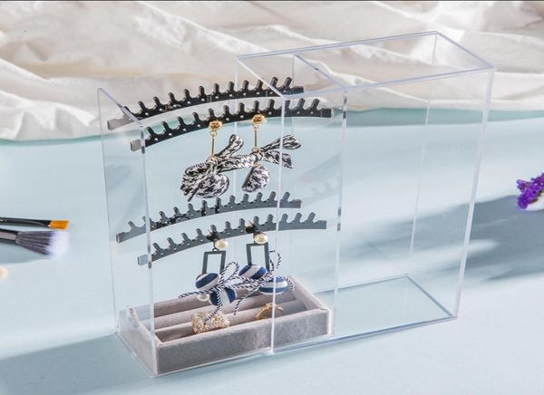 ddisplay 2in1 acrylic display rack transparent earrings rack jewelry rings dustproof case jewelry organizer display box process6263174, Black
ddisplay 2in1 acrylic display rack transparent earrings rack jewelry rings dustproof case jewelry organizer display box process6263174, Black