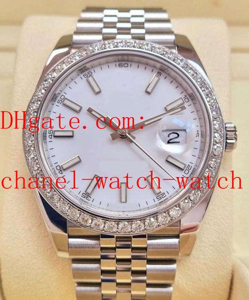 real p stainless steel bracelet 41mm white dial diamond bezel mechanical automatic mens watches men's sports wristwatches, Slivery;brown
real p stainless steel bracelet 41mm white dial diamond bezel mechanical automatic mens watches men's sports wristwatches, Slivery;brown