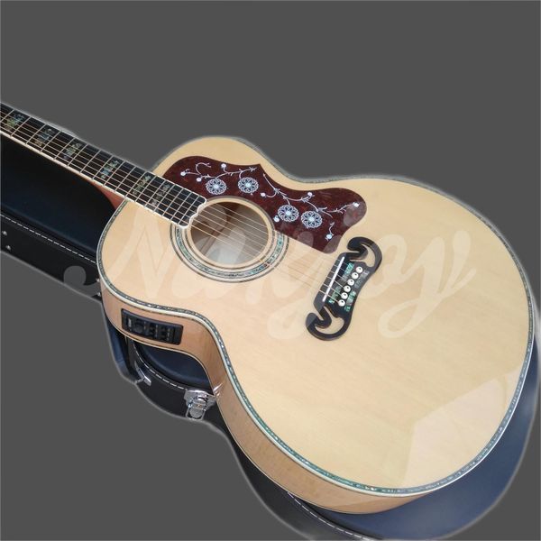 giant electric guitar with solid spruce, acoustic guitar, natural abalone, ebony fingerboard, flame beige, 43
giant electric guitar with solid spruce, acoustic guitar, natural abalone, ebony fingerboard, flame beige, 43