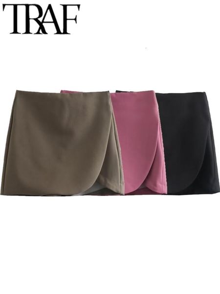 women's shorts traf spring women shorts skirt fashion vintage high waist zipper side y2k short pants female chic straight skorts shorts, White;black
women's shorts traf spring women shorts skirt fashion vintage high waist zipper side y2k short pants female chic straight skorts shorts, White;black