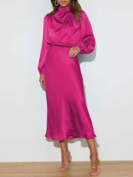 basic casual dresses green silk satin for women elegant 2023 autumn office wear slim long sleeve dress maxi birthday party vestidos 230629, Black;gray
basic casual dresses green silk satin for women elegant 2023 autumn office wear slim long sleeve dress maxi birthday party vestidos 230629, Black;gray