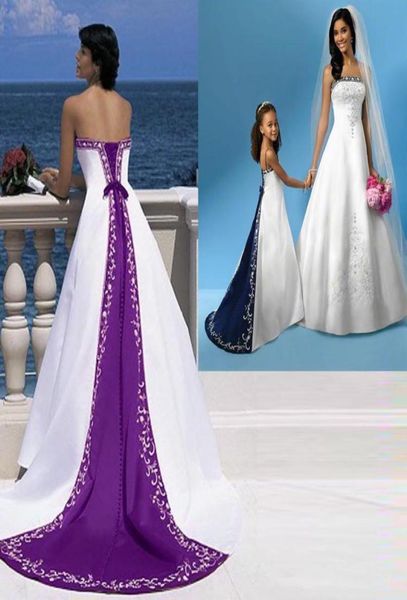 2018 vintage wedding dresses with embroidery lace up back strapless bridal gowns satin a line dress4574635, White
2018 vintage wedding dresses with embroidery lace up back strapless bridal gowns satin a line dress4574635, White
