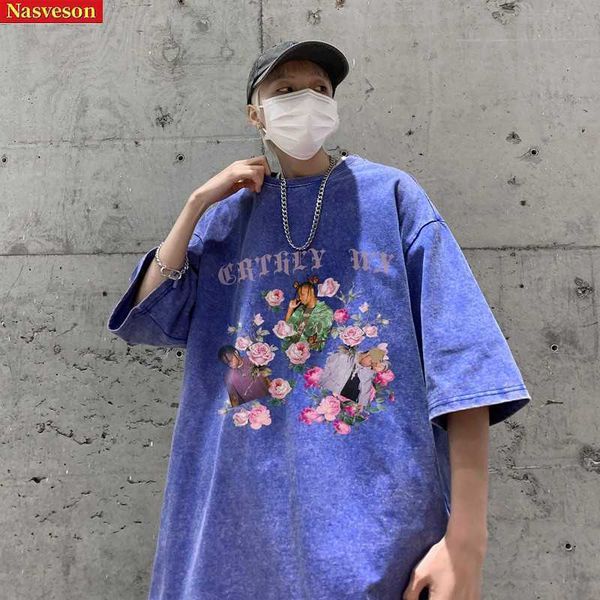 washed old american t-shirt high street men's fashion brand short sleeve oversize 5/4 sleeve, White;black
washed old american t-shirt high street men's fashion brand short sleeve oversize 5/4 sleeve, White;black