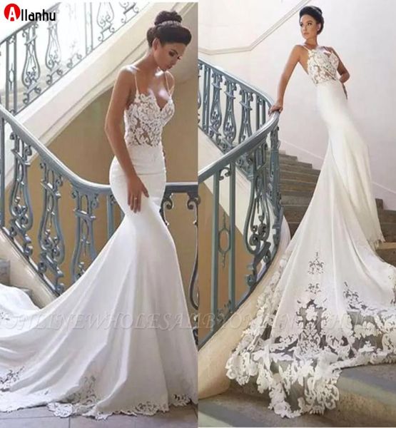 lace appliqued mermaid wedding dresses vintage spaghetti open back beach bohemian bridal gown bm0968 5j19678827, White
lace appliqued mermaid wedding dresses vintage spaghetti open back beach bohemian bridal gown bm0968 5j19678827, White