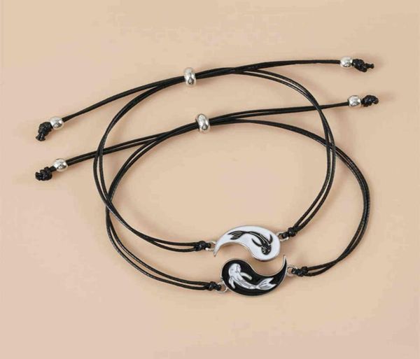 2pc dripping oil tai chi braided bracelet for women men adjustable hand strap couple friendship fashion jewelry6828832, Black
2pc dripping oil tai chi braided bracelet for women men adjustable hand strap couple friendship fashion jewelry6828832, Black