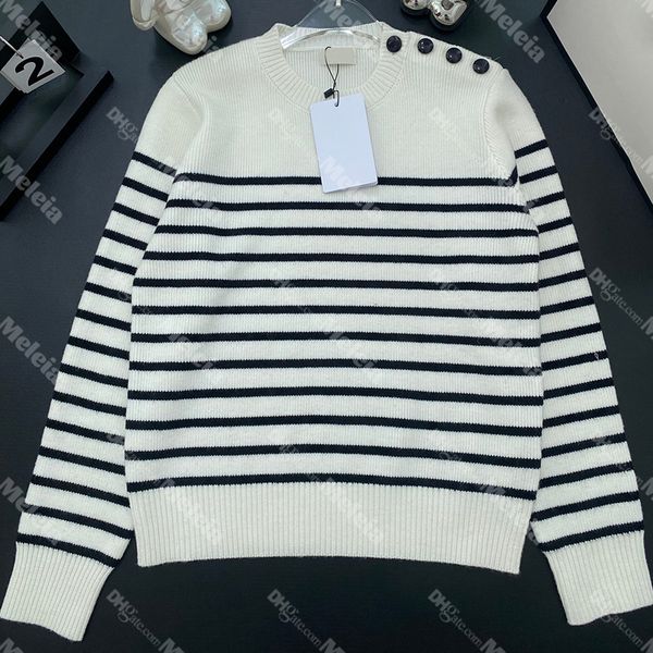 pullover knitted sweaters women designer wool knits lady long sleeve home wear striped sweater for female, White;black
pullover knitted sweaters women designer wool knits lady long sleeve home wear striped sweater for female, White;black