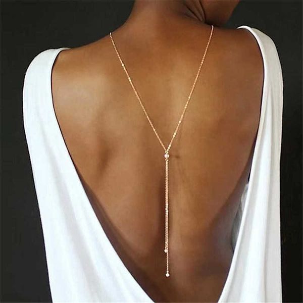 pendant necklaces front back dual function body jewelry simple pearl necklace chain for wedding fashion jewerllery chains women 230613, Silver
pendant necklaces front back dual function body jewelry simple pearl necklace chain for wedding fashion jewerllery chains women 230613, Silver
