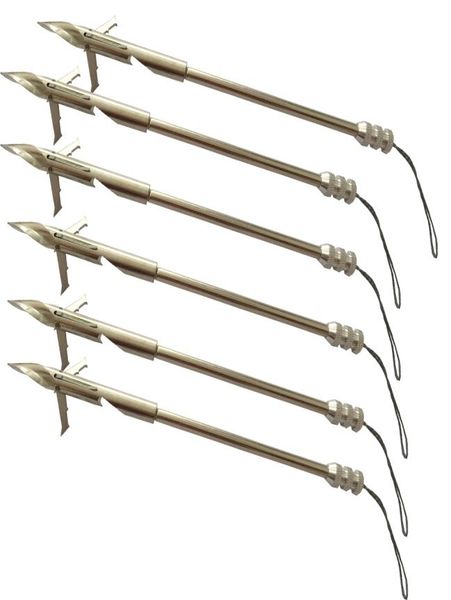 6 pk 63 inches stainless steel bow fishing slings fishing arrow spiral tip 3 blade4877356
6 pk 63 inches stainless steel bow fishing slings fishing arrow spiral tip 3 blade4877356