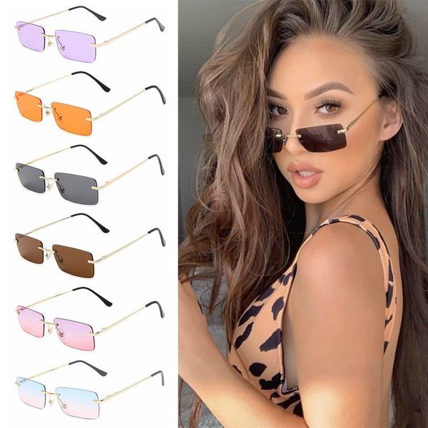sunglasses frames 2023 fashion rectangle rimless square vintage glasses luxury design retro frame gradient uv400 eyewear 230629, Silver
sunglasses frames 2023 fashion rectangle rimless square vintage glasses luxury design retro frame gradient uv400 eyewear 230629, Silver
