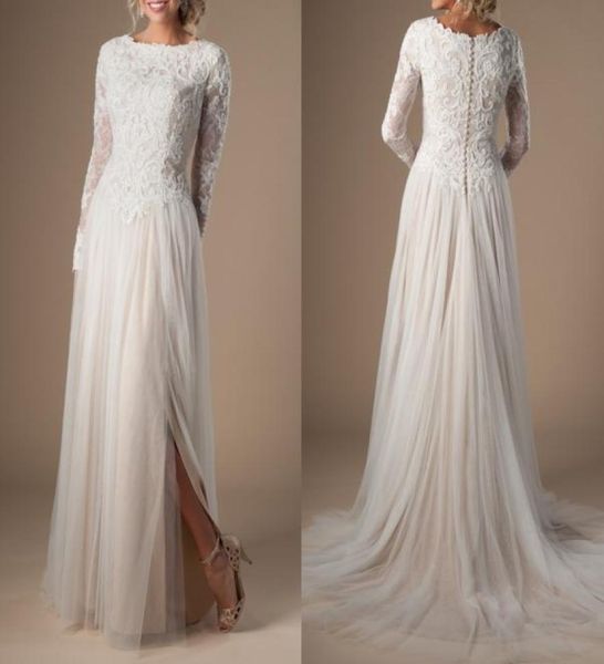 ivory champagne modest wedding dresses with long sleeves boho lace tulle lds bridal gowns sleeved split aline custom wedding gown2556766, White
ivory champagne modest wedding dresses with long sleeves boho lace tulle lds bridal gowns sleeved split aline custom wedding gown2556766, White