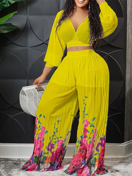 women s tracksuit print pleated wide leg pants 2 piece sets solid v neck long sleeves crop suits summer female floral vacation outfits 2306, Gray
women s tracksuit print pleated wide leg pants 2 piece sets solid v neck long sleeves crop suits summer female floral vacation outfits 2306, Gray