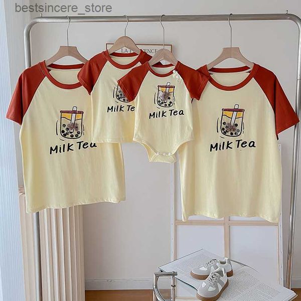 family cute t-shirts for whole family clothes 2023 summer parent-child matching t-shirt mother father and son daughter clothing l230522, Blue
family cute t-shirts for whole family clothes 2023 summer parent-child matching t-shirt mother father and son daughter clothing l230522, Blue