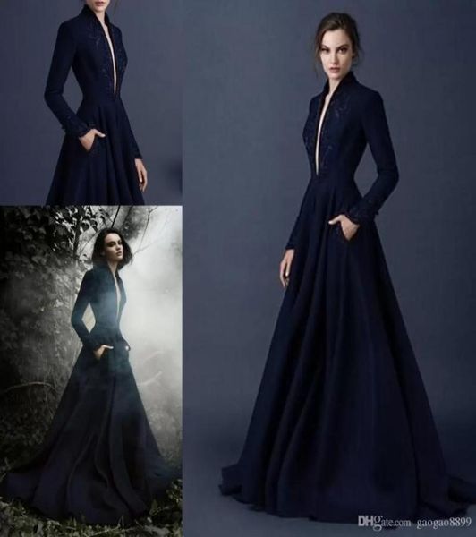 navy blue prom dresses beaded appliques long sleeves v neck floor length evening gowns vestidos de festa7281638, Black
navy blue prom dresses beaded appliques long sleeves v neck floor length evening gowns vestidos de festa7281638, Black
