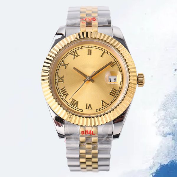 men female gold watch watches 31mm 36mm 41mm 3235 movement mechanical automatic 904 steel chain sapphire noctilucent waterproof classic coup, Slivery;brown
men female gold watch watches 31mm 36mm 41mm 3235 movement mechanical automatic 904 steel chain sapphire noctilucent waterproof classic coup, Slivery;brown