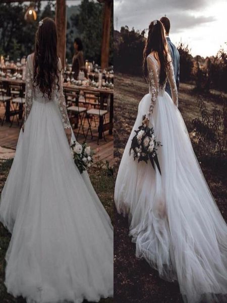 princess fairy country wedding dresses 2021 long sleeve backless lace tulle bohemian illusion beach bride reception gown robes2150256, White
princess fairy country wedding dresses 2021 long sleeve backless lace tulle bohemian illusion beach bride reception gown robes2150256, White