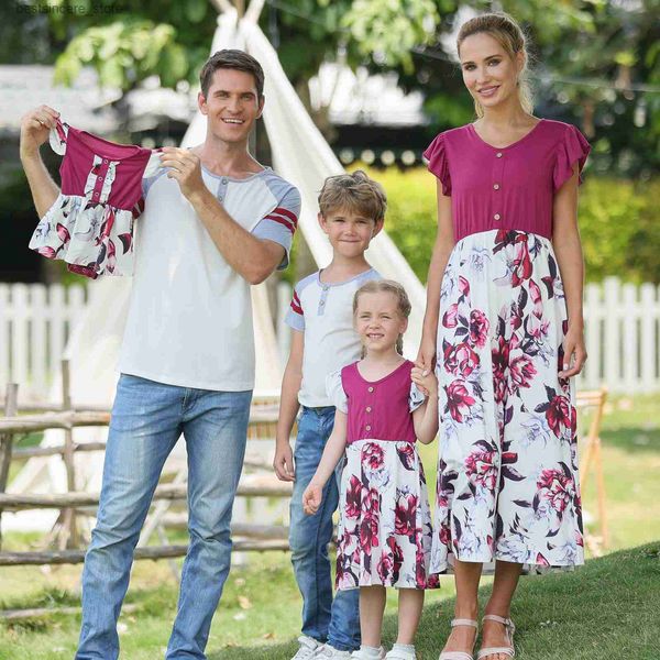 2022 spring family matching outfits printing parent-child clothes mother kid dresses for girl father and son t-shirt baby romper l230522, Blue
2022 spring family matching outfits printing parent-child clothes mother kid dresses for girl father and son t-shirt baby romper l230522, Blue