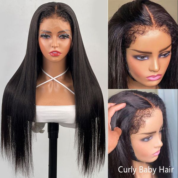 bone straight 13x4 transparent lace front wig with kinky baby hairline remy human hair closure wig, Black;brown
bone straight 13x4 transparent lace front wig with kinky baby hairline remy human hair closure wig, Black;brown