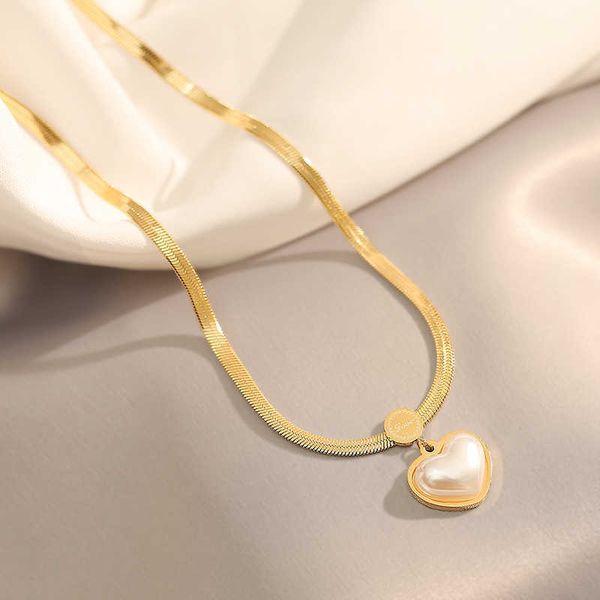 pendant necklaces non fading necklace 2023 new pearl heart stainless steel gold color party for womens luxury jewelry accessories 230613, Silver
pendant necklaces non fading necklace 2023 new pearl heart stainless steel gold color party for womens luxury jewelry accessories 230613, Silver