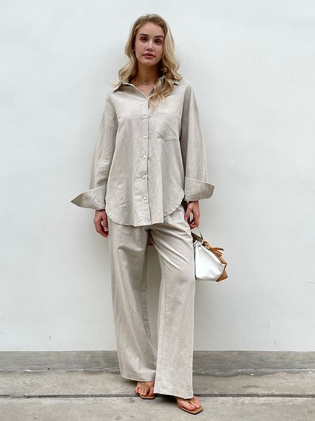women s tracksuits 2023 design women summer casual cotton linen blouse pants clothing sets two pcs 230629, Gray
women s tracksuits 2023 design women summer casual cotton linen blouse pants clothing sets two pcs 230629, Gray