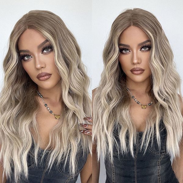 synthetic s alan ombre dark brown blonde long wavy lace front for women part cosplay heat resistant hair 230629, Black
synthetic s alan ombre dark brown blonde long wavy lace front for women part cosplay heat resistant hair 230629, Black