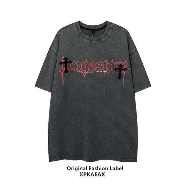 xpkaeax original trendy brand niche design with a sense of water wash and vintage yellowed tie dyed personalized short sleeved men's an, White;black
xpkaeax original trendy brand niche design with a sense of water wash and vintage yellowed tie dyed personalized short sleeved men's an, White;black