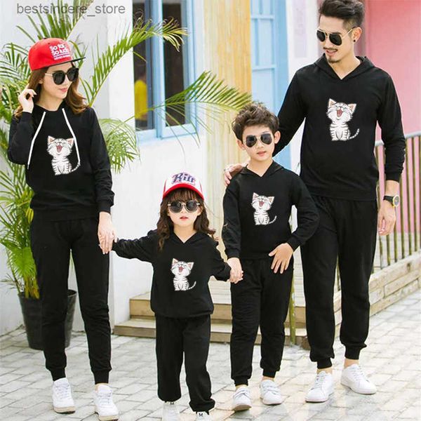 parent-child tracksuits set cat print hoodie and pants 2 piece casual mother kids family matching outfits baby girl clothes l230522, Blue
parent-child tracksuits set cat print hoodie and pants 2 piece casual mother kids family matching outfits baby girl clothes l230522, Blue