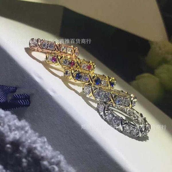 famous brand tiffay 16 stone double color cross contrast ring couple fashion matching x-shaped, Silver
famous brand tiffay 16 stone double color cross contrast ring couple fashion matching x-shaped, Silver
