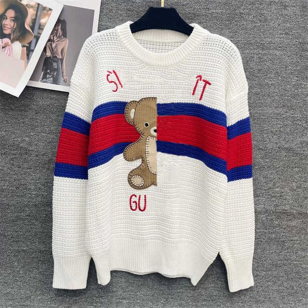 designers sweater womens designer autumn winter new small bear doll patch loose round neck long-sleeved sweaters designer clothes women 0607, White;black
designers sweater womens designer autumn winter new small bear doll patch loose round neck long-sleeved sweaters designer clothes women 0607, White;black
