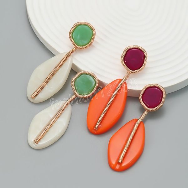 fashion metal oval resin geometric earrings for women's exaggerated fashion dangle earrings banquet jewelry accessories, Silver
fashion metal oval resin geometric earrings for women's exaggerated fashion dangle earrings banquet jewelry accessories, Silver
