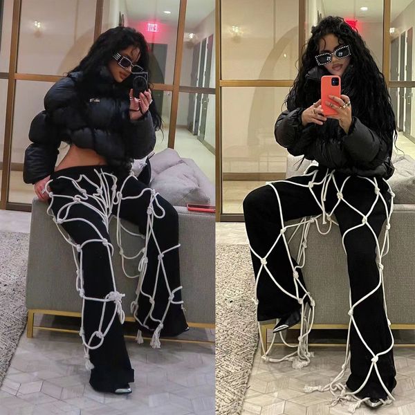 women's pants s fashion women bandage cross flare streetwear cargo summer 2023 clothes for outfit 230630, Black;white
women's pants s fashion women bandage cross flare streetwear cargo summer 2023 clothes for outfit 230630, Black;white