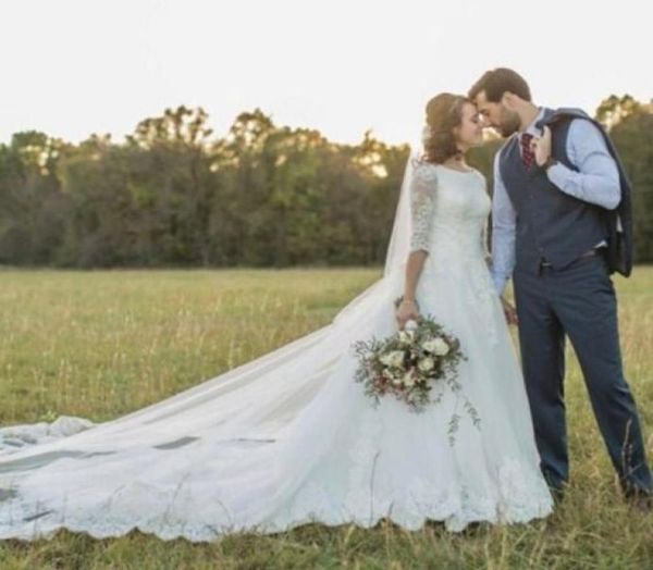 new aline luxury modest wedding dresses with half sleeves jewel lace cathedral train lds bridal gowns couture custom made7667259, White
new aline luxury modest wedding dresses with half sleeves jewel lace cathedral train lds bridal gowns couture custom made7667259, White