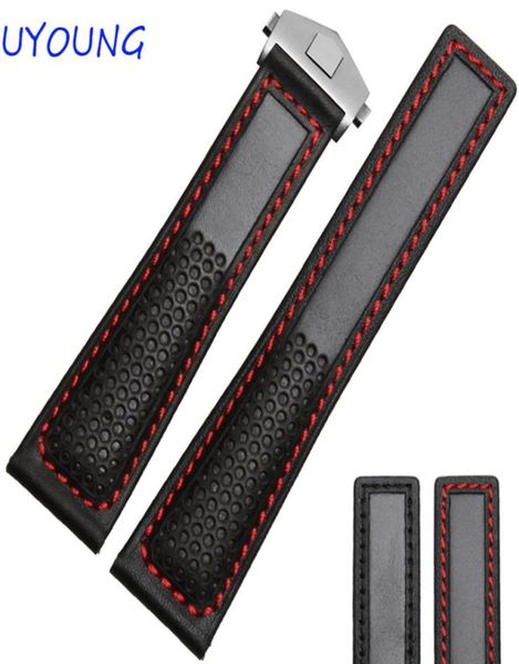 s 22mm black red genuine leather watch band men air permeability with holes strap cj1912251392502, Black;brown
s 22mm black red genuine leather watch band men air permeability with holes strap cj1912251392502, Black;brown