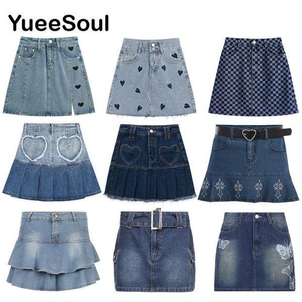 skirts blue denim skirt fashion printed pleated high waist mini skirts y2k retro sweet cute streetwear summer women skirt 230629, Black
skirts blue denim skirt fashion printed pleated high waist mini skirts y2k retro sweet cute streetwear summer women skirt 230629, Black