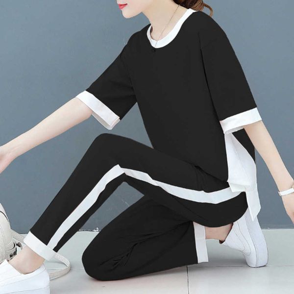 suit women's short sleeved summer sportswear cotton loose cropped trousers outdoor two-piece set jogging suits women sports tracksuits4, Gray
suit women's short sleeved summer sportswear cotton loose cropped trousers outdoor two-piece set jogging suits women sports tracksuits4, Gray