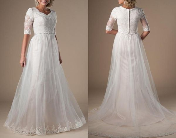 ivory champagne modest wedding dresses with half sleeves beaded belt lace tulle lds bridal gowns sleeved custom made religious wed3181444, White
ivory champagne modest wedding dresses with half sleeves beaded belt lace tulle lds bridal gowns sleeved custom made religious wed3181444, White