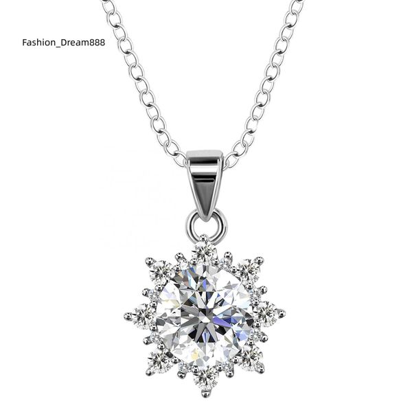 new environmental friendly gra certified moissanite diamond luxury s925 sun flower pendant women necklace destiny jewellery, Silver
new environmental friendly gra certified moissanite diamond luxury s925 sun flower pendant women necklace destiny jewellery, Silver