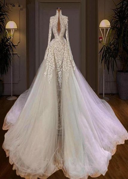 beading pearls long sleeve wedding dresses high collar bridal gown with detachable train lace appliques vestidos de noiva5105033, White
beading pearls long sleeve wedding dresses high collar bridal gown with detachable train lace appliques vestidos de noiva5105033, White
