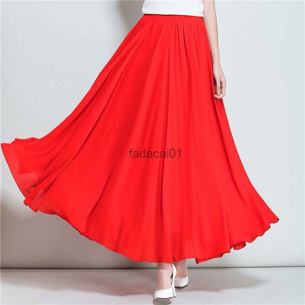 2022 summer women chiffon long skirt aline skirts women elastic high waist maxi skirts elegant solid skirts femme streetwear l230621, Black
2022 summer women chiffon long skirt aline skirts women elastic high waist maxi skirts elegant solid skirts femme streetwear l230621, Black