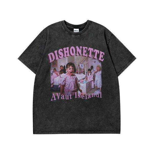 style high street vintage niche angry girl print loose round neck short sleeved t-shirt for men and women ins trendy cool top, White;black
style high street vintage niche angry girl print loose round neck short sleeved t-shirt for men and women ins trendy cool top, White;black