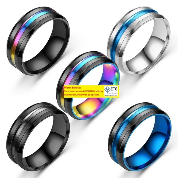 groove ring band stainless steel blue rainbow finger contrast color rings for women men fashion jewelry will and sandy, Silver
groove ring band stainless steel blue rainbow finger contrast color rings for women men fashion jewelry will and sandy, Silver