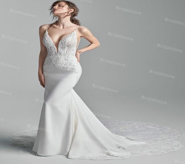 chic lace tail mermaid wedding dresses spaghetti strap boho beach bride gowns charming country style bridal wear skirt robe d4908193, White
chic lace tail mermaid wedding dresses spaghetti strap boho beach bride gowns charming country style bridal wear skirt robe d4908193, White