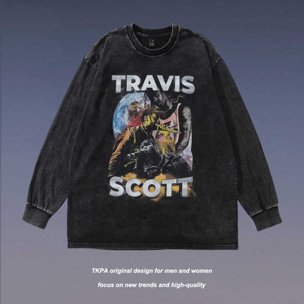 tkpa rapper portrait print american hip hop high street wash old long sleeve t-shirt autumn sweater man, Black
tkpa rapper portrait print american hip hop high street wash old long sleeve t-shirt autumn sweater man, Black