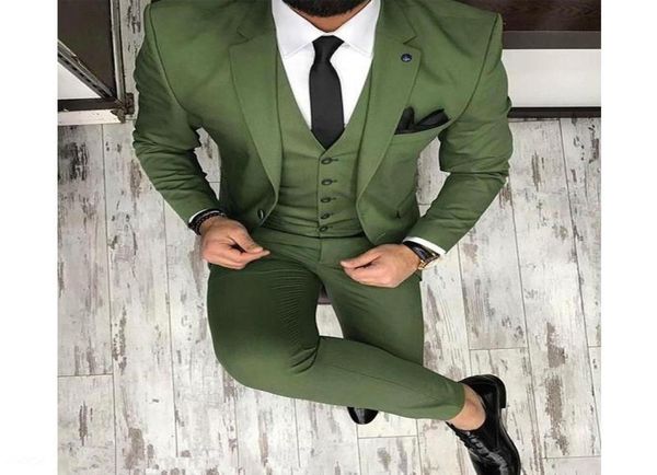 popular 3 piece army green groomsmen notch lapel groom tuxedos two buttons men suits weddingprom man blazer jacketpantsv3037681, Black;gray
popular 3 piece army green groomsmen notch lapel groom tuxedos two buttons men suits weddingprom man blazer jacketpantsv3037681, Black;gray