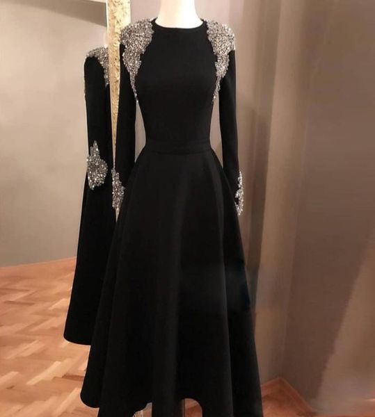 elegant black tea length arabic dubai prom dresses jewel neck long sleeve crystal beaded short formal gown satin muslim evening pa9969800
elegant black tea length arabic dubai prom dresses jewel neck long sleeve crystal beaded short formal gown satin muslim evening pa9969800