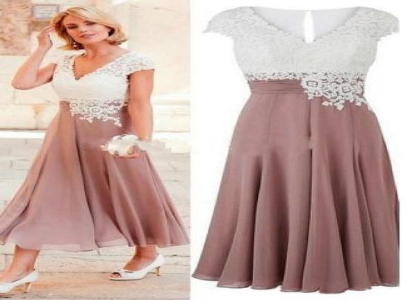 elegant tea length mother of the bride groom dresses white lace rose pink chiffon applique real po evening formal gowns plus si6089382, Black;red
elegant tea length mother of the bride groom dresses white lace rose pink chiffon applique real po evening formal gowns plus si6089382, Black;red