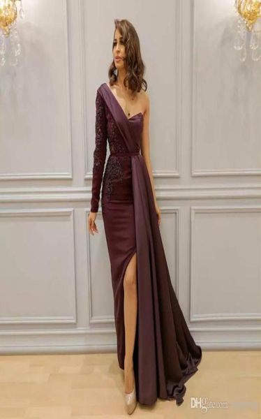 burgundy arabic dresses evening wear one shoulder appliques beads split side formal dress sleeves floor length zuhair murad long p7718914, Black;red
burgundy arabic dresses evening wear one shoulder appliques beads split side formal dress sleeves floor length zuhair murad long p7718914, Black;red