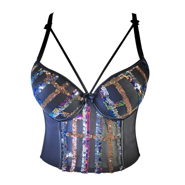 women's tanks mesh patchwork velvet sequins lingerie women bustier bra short corset sequins camisole female tank y3793, White
women's tanks mesh patchwork velvet sequins lingerie women bustier bra short corset sequins camisole female tank y3793, White