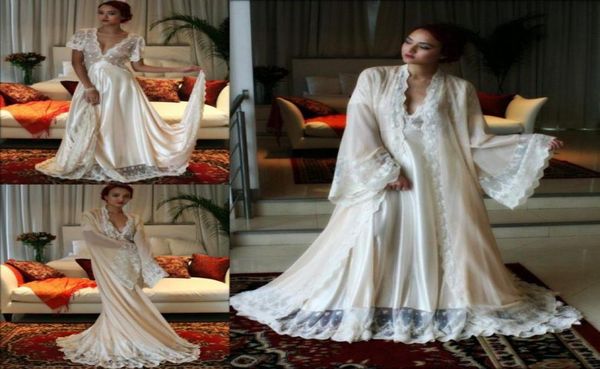 wedding robes gown set 2 for women pieces deep v neck lace trimmed custom long sleeve lingerie bridal sleepwear nightgown bat2767571, White
wedding robes gown set 2 for women pieces deep v neck lace trimmed custom long sleeve lingerie bridal sleepwear nightgown bat2767571, White
