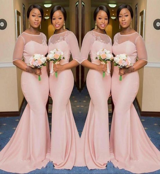 blush pink sheer jewel neck bridesmaid dresses 12 sleeve mermaid floor length black girls maid of honor gown wedding guest dress7827531, White;pink
blush pink sheer jewel neck bridesmaid dresses 12 sleeve mermaid floor length black girls maid of honor gown wedding guest dress7827531, White;pink